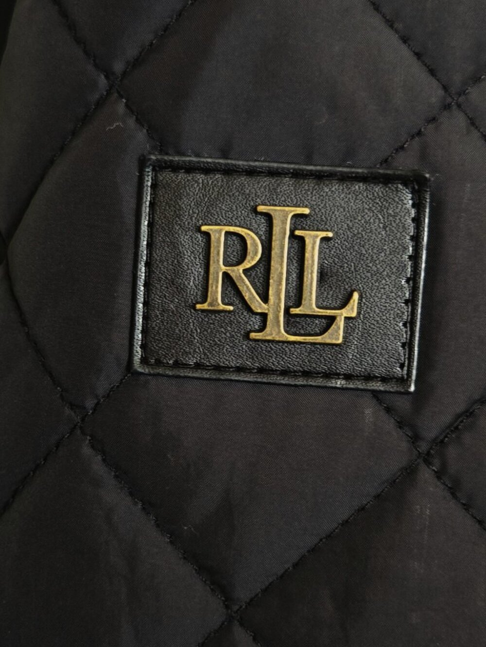 NWOT Ralph Lauren sz 2X black diamond quilted zip up hooded anorak coat / jacket - Picture 7 of 10